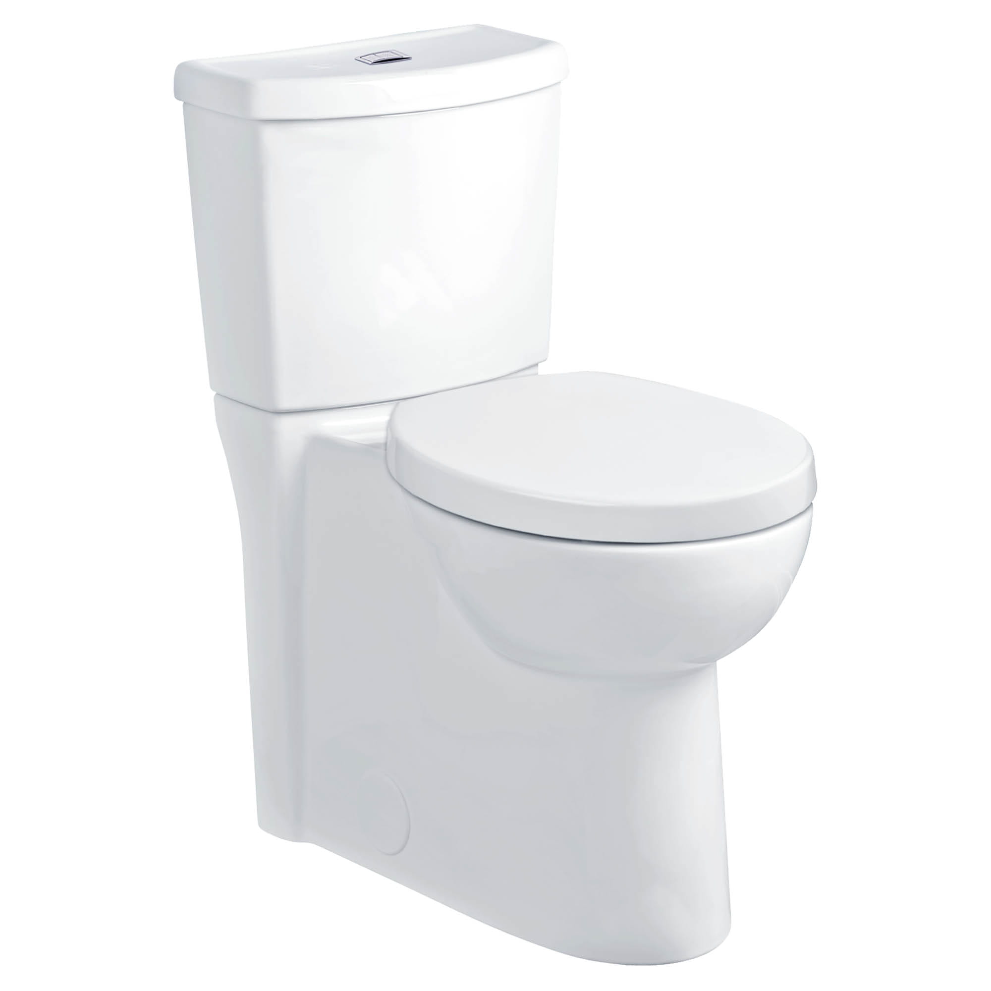 Toilette Studio à jupe, 2 pièces, chasse double 1,6 gpc/6,0 lpc,et 1,1 gpc/4,2 lpc, à cuvette au devant rond à hauteur de chaise avec siège